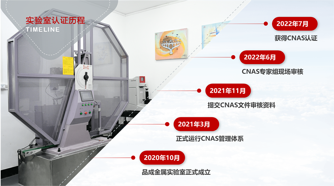 品成金属实验室不断引进进口设备和专业人才，积极运行CNAS管理体系。